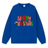 Candy Stripe Merry Christmas Sweatshirt, Christmas Graphic Crewneck Pullover