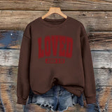 Loose velvet sweatshirt
