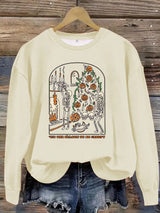 Printed pullover sweatshirt sweatshirt