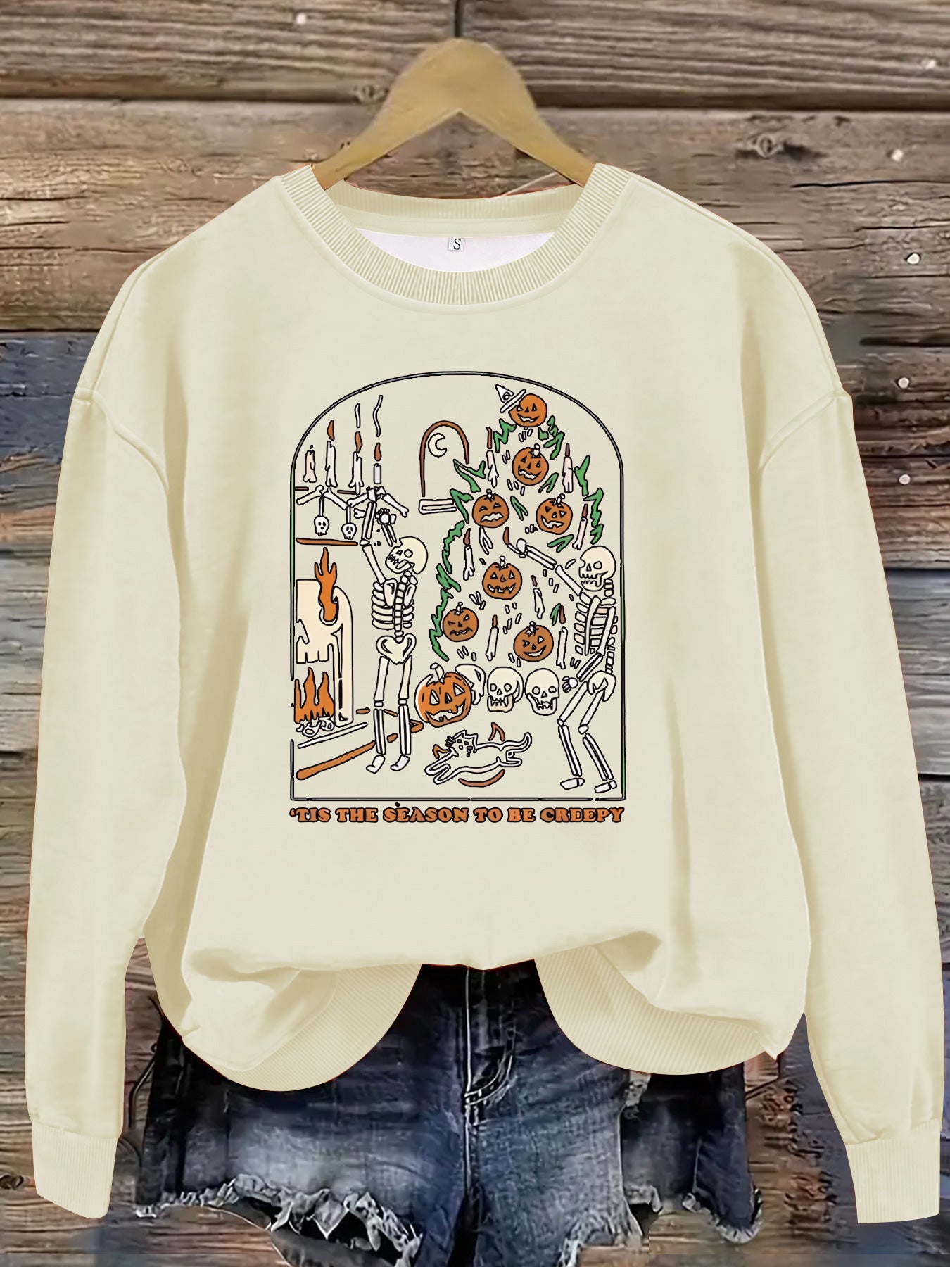 Printed pullover sweatshirt sweatshirt