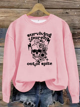 Printed pullover sweatshirt sweatshirt