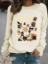 Printed pullover sweatshirt sweatshirt