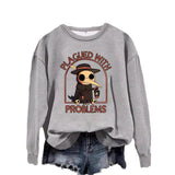 Printed pullover sweatshirt sweatshirt