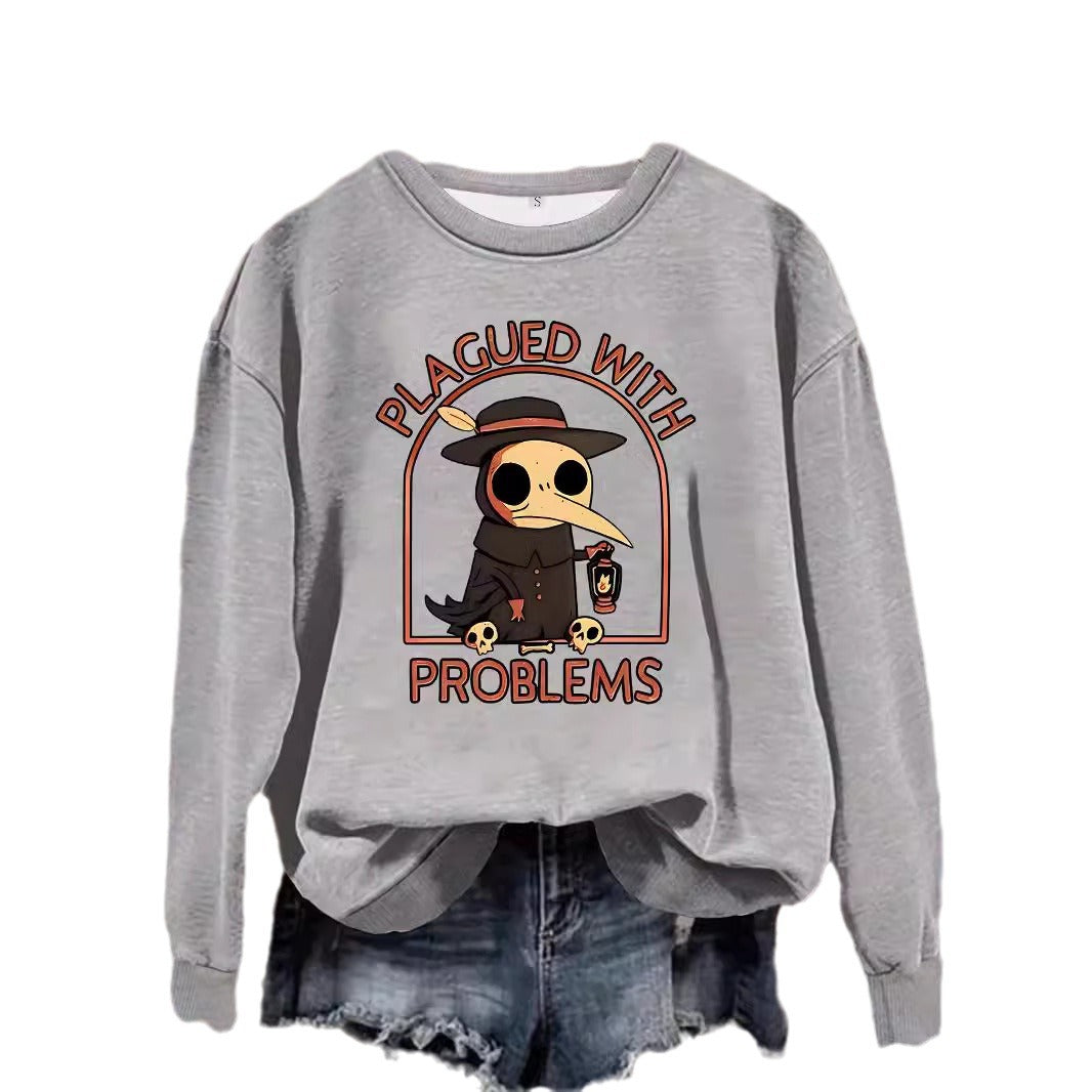 Printed pullover sweatshirt sweatshirt