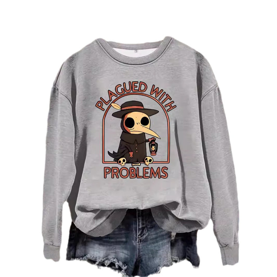 Printed pullover sweatshirt sweatshirt