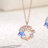 Dream Meteor Necklace Female Korean Version Ins Geometric Star Zircon Pendant 925 Sterling Silver Clavicle Chain