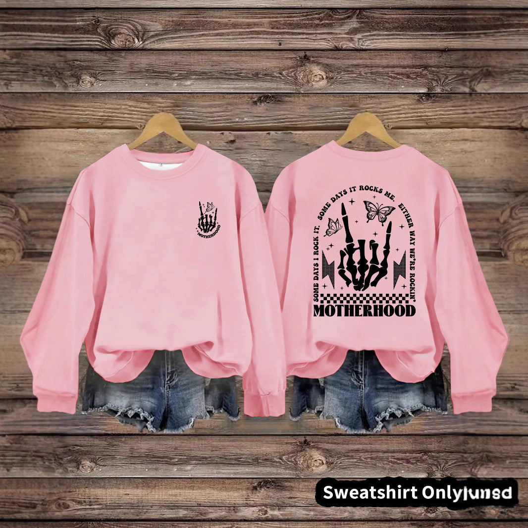 Printed pullover sweatshirt sweatshirt