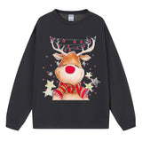 Christmas fawn reindeer hooded round neck Christmas hoodie