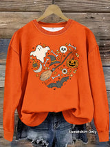 Halloween Heart Doodle Sweatshirt, Halloween Graphic Crewneck Pullover