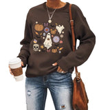 Round neck sweatshirt sports sweatshirt