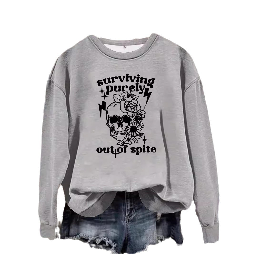 Printed pullover sweatshirt sweatshirt