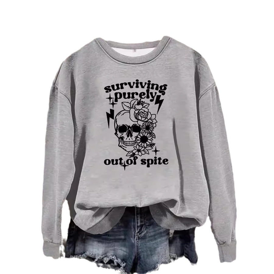 Printed pullover sweatshirt sweatshirt