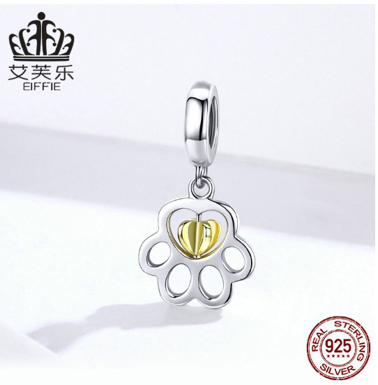 Sterling Silver Necklace Pendant S925 Silver DIY Bracelet Pendant Original New Popular Accessories