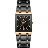 Fully Automatic Non-Mechanical Square Men's Steel Band Quartz Watch Waterproof Watch