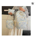 Small Fresh Floral Three Piece Backpack Set