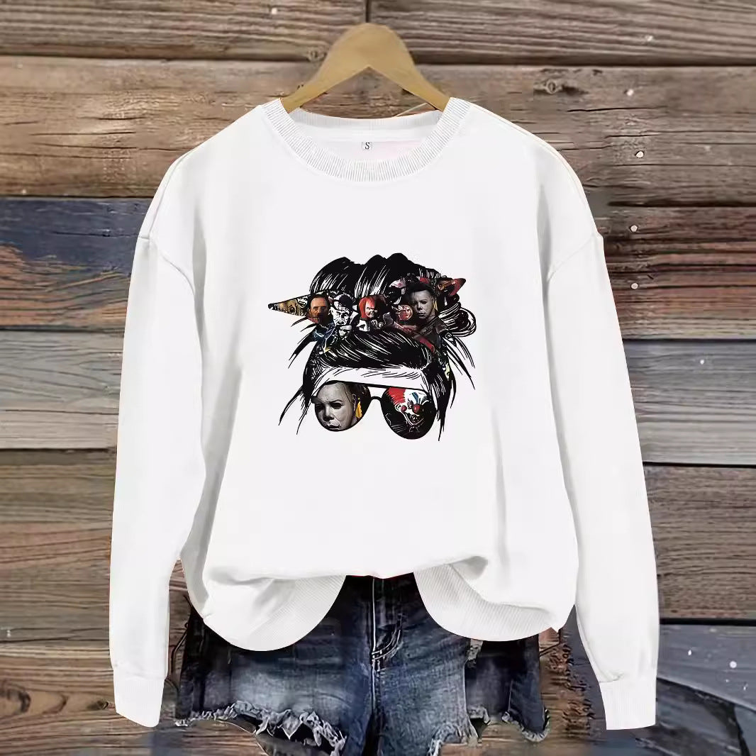 Printed pullover sweatshirt sweatshirt