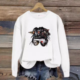Printed pullover sweatshirt sweatshirt