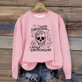 Printed pullover sweatshirt sweatshirt