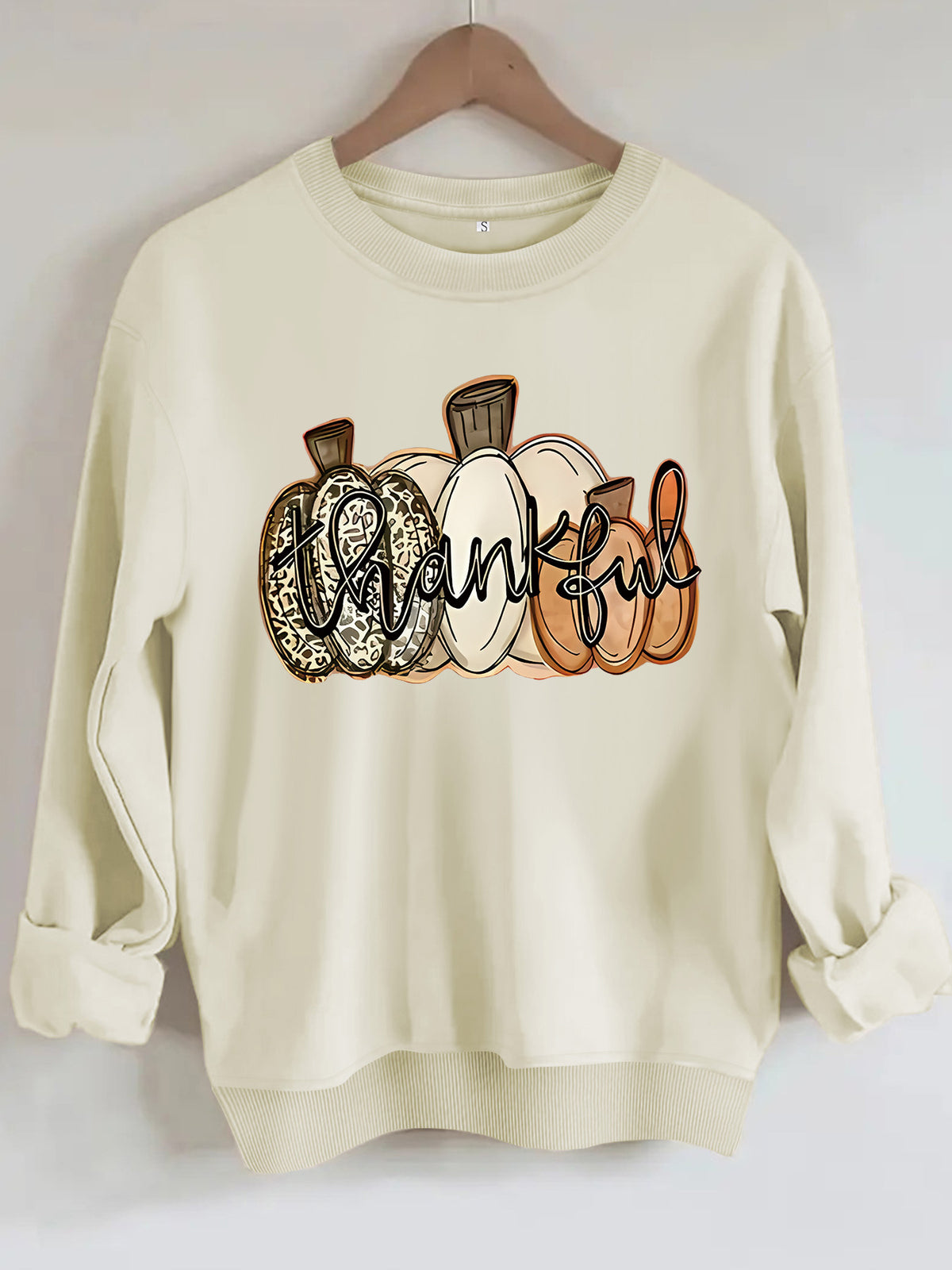 Thankful Pumpkins Sweatshirt, Fall Graphic Crewneck Pullover