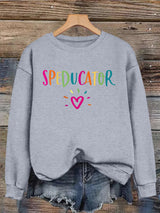 Loose velvet sweatshirt