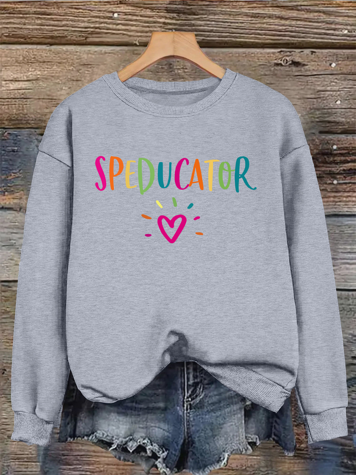 Loose velvet sweatshirt