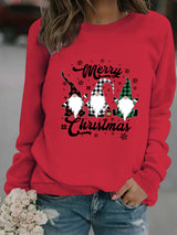 Merry Christmas Gnomes Sweatshirt, Christmas Graphic Crewneck Pullover
