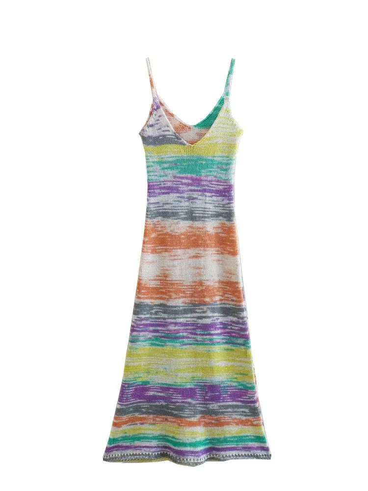 Ladies Knit Long Slip Dress
