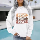PRAY printed pullover sweatshirt sweatshirt