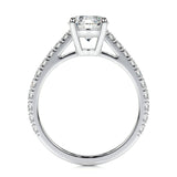 Round Brilliant Lab Grown Diamond Channel Setting Engagement Ring (F/VS) in 14K White Gold