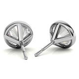 3.00 CTW Lab Grown Diamond Bezel Martini Stud Earrings in 14K White or Yellow Gold