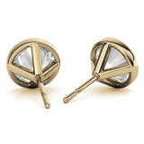 3.00 CTW Lab Grown Diamond Bezel Martini Stud Earrings in 14K White or Yellow Gold