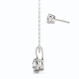 3CTW Moissanite Stud Earrings & Pendant Necklace Set in 14K White Gold Overlay