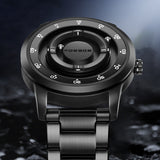 LIGE Fashionable Roman Numeral Men's Multi-Function Quartz Watch with Leather Strap and Water Resistance