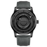 LIGE Fashionable Roman Numeral Men's Multi-Function Quartz Watch with Leather Strap and Water Resistance