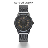EUTOUR Men's Magnetic Quartz Watch with Original 40mm Stainless Steel Strap