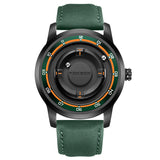 LIGE Fashionable Roman Numeral Men's Multi-Function Quartz Watch with Leather Strap and Water Resistance