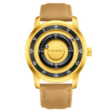 LIGE Fashionable Roman Numeral Men's Multi-Function Quartz Watch with Leather Strap and Water Resistance