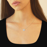 2.00 CTW AGI Certified Oval Lab Grown Diamond Solitaire Pendant - Choice of 14k Yellow or White Gold