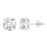 IGI Certified 2 Carat Round Lab Grown Diamond Stud Earrings with Screw Backs