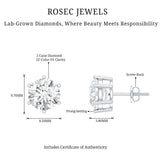 IGI Certified 4 Carat Lab Grown Diamond Solitaire Studs