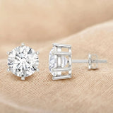 IGI Certified 4 Carat Lab Grown Diamond Solitaire Studs