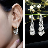 Certified Bezel Set Moissanite Hoop Dangle Earrings