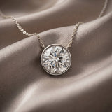 Bezel Set IGI Certified 2 Carat Lab Grown Diamond Solitaire Necklace