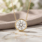 IGI Certified 3 Carat Lab Grown Diamond Solitaire Necklace for Women