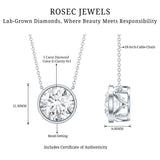 5 Carat Lab Grown Diamond Bridal Necklace with IGI Certificate
