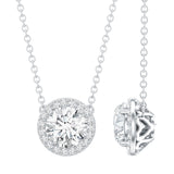 1 Carat Lab Grown Diamond Bridal Necklace with IGI Certificate
