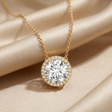 IGI Certified Round Lab Grown Diamond Wedding Necklace for Women