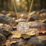 IGI Certified Round Lab Grown Diamond Wedding Necklace for Women
