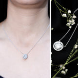 IGI Certified 4 Carat Round Lab Grown Diamond Statement Necklace