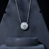 IGI Certified 4 Carat Round Lab Grown Diamond Statement Necklace